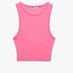Zara Ribbed t-shirt pink